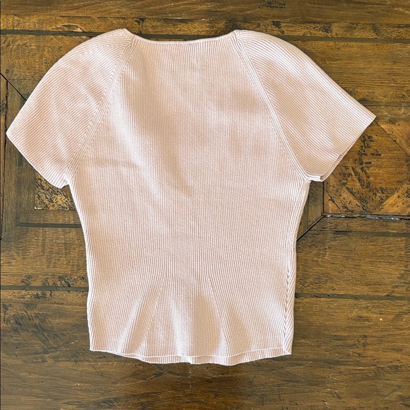 Pistola Light Pink Short Sleeve Sweater - Picture 2 of 7